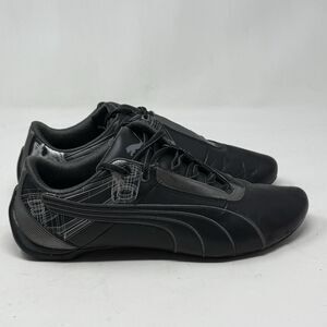 Puma Future Cat Atomisity Shoes Mens 10.5 Black Leather Hipster Sneakers FLAWS